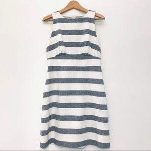 J. Crew Tweed Sheath Dress - White/Navy